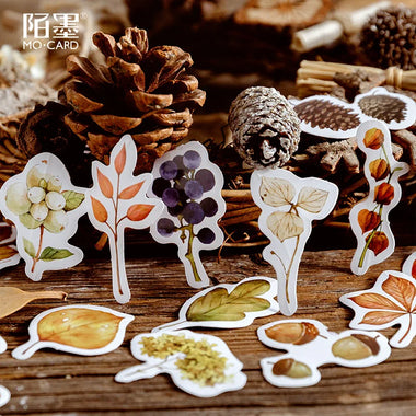 46 pcs Autumn Fallen leaves Sticker Set