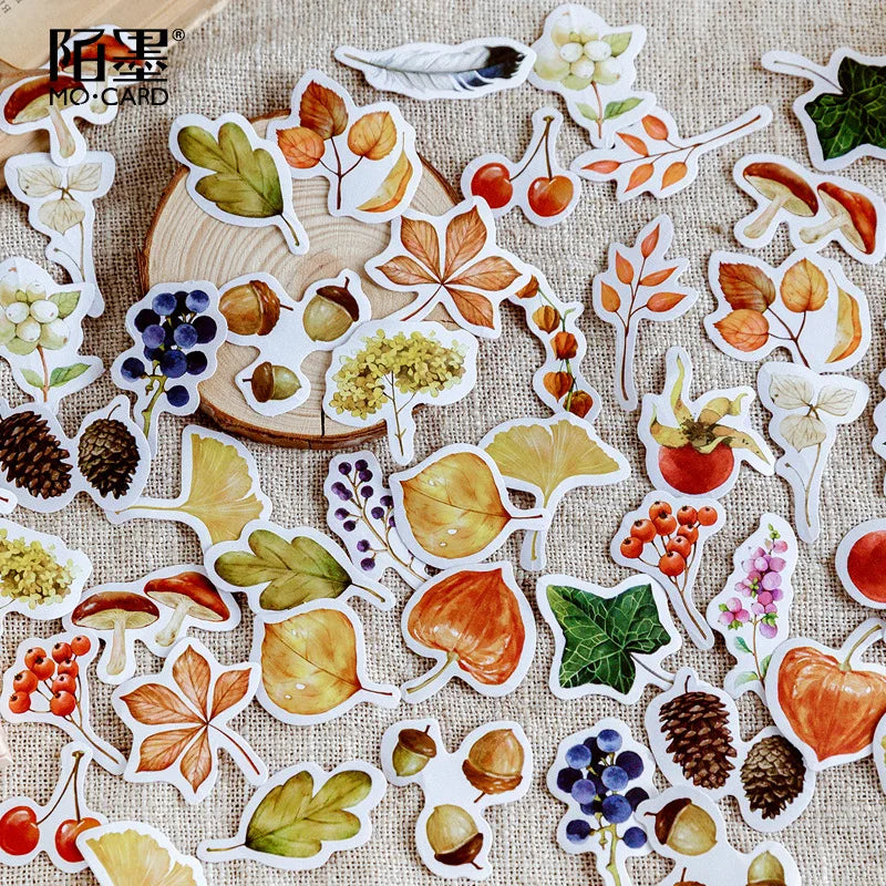 46 pcs Autumn Fallen leaves Sticker Set