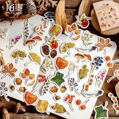 46 pcs Autumn Fallen leaves Sticker Set