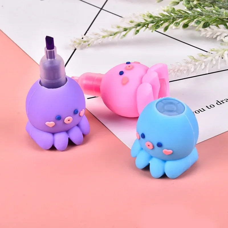 Kawaii Octopus Highlighter Pens