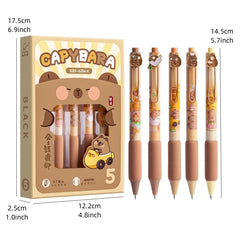 5pcs Capybara Gel Pens Set