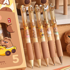 5pcs Capybara Gel Pens Set