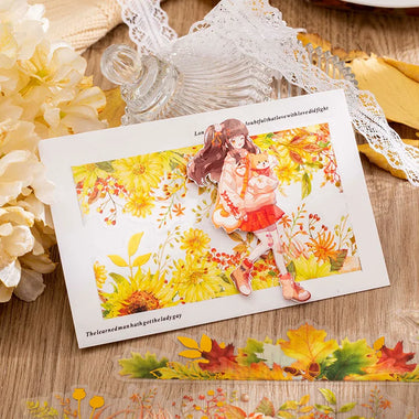 15pcs Autumn Leaves Decorative PVC Stickers