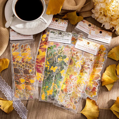 15pcs Autumn Leaves Decorative PVC Stickers