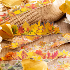 15pcs Autumn Leaves Decorative PVC Stickers