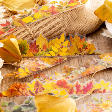 15pcs Autumn Leaves Decorative PVC Stickers