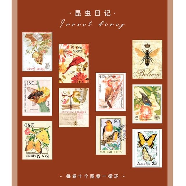 KUMA Stationery & Crafts  Stationery 3 Retro Stamp Washi Tape
